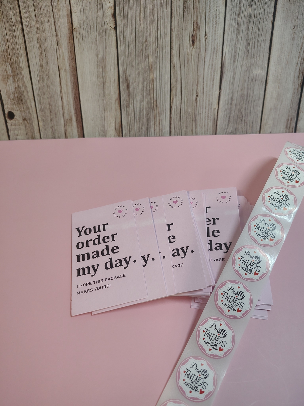 50 Thank You Cards and Stickers